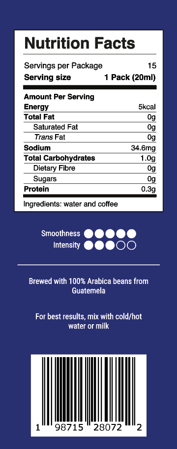 Cold Brew Coffee Liquid Concentrate (Fruity Blend) - Box of 15